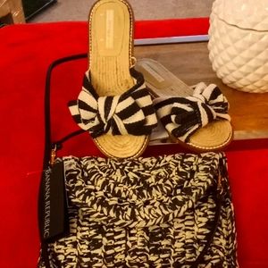 sandals and mini bag
